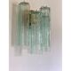 Italian Wall Light Green “Tronchi” Murano Glass Wall Sconce