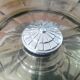 Art Deco glass and metal fruit bowl