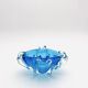 Bohémia Crystal Ashtray Josef Hospodka Blue Vintage 1960
