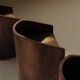 Set of 4 Art Deco armchairs in rosewood veneer, circa 1930.