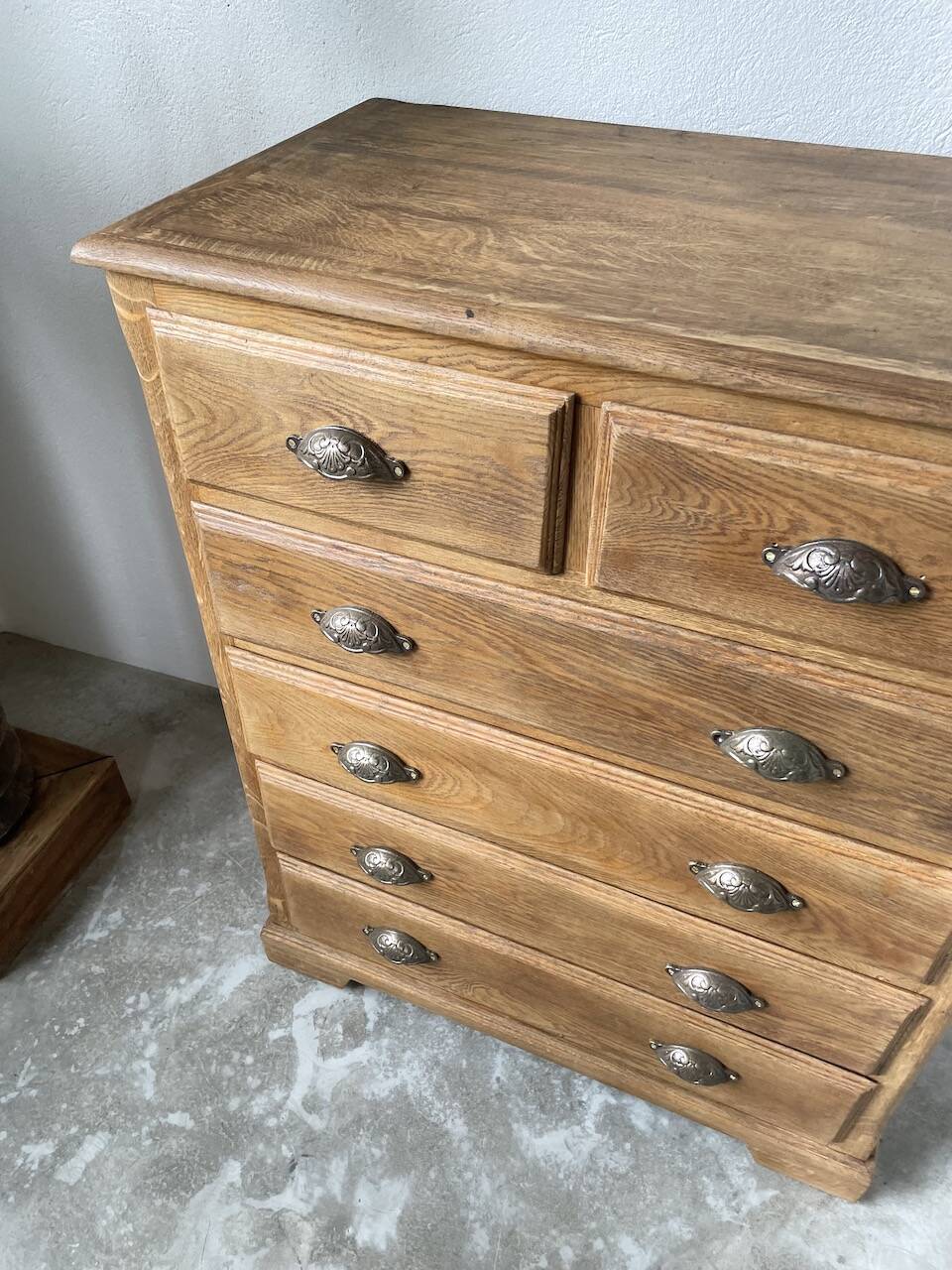 1950 oak chiffonier chest of drawers