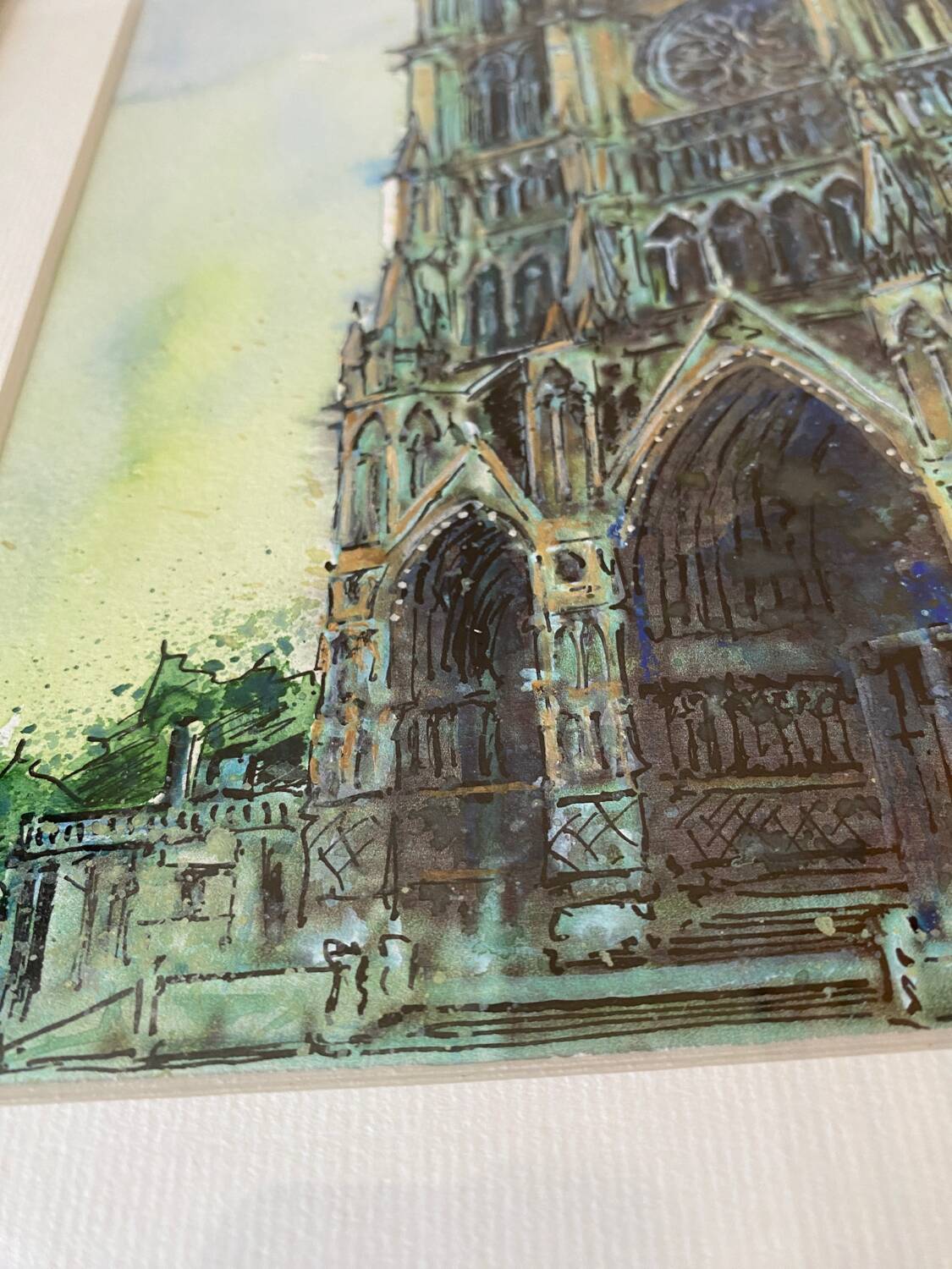 Amiens Cathedral watercolor