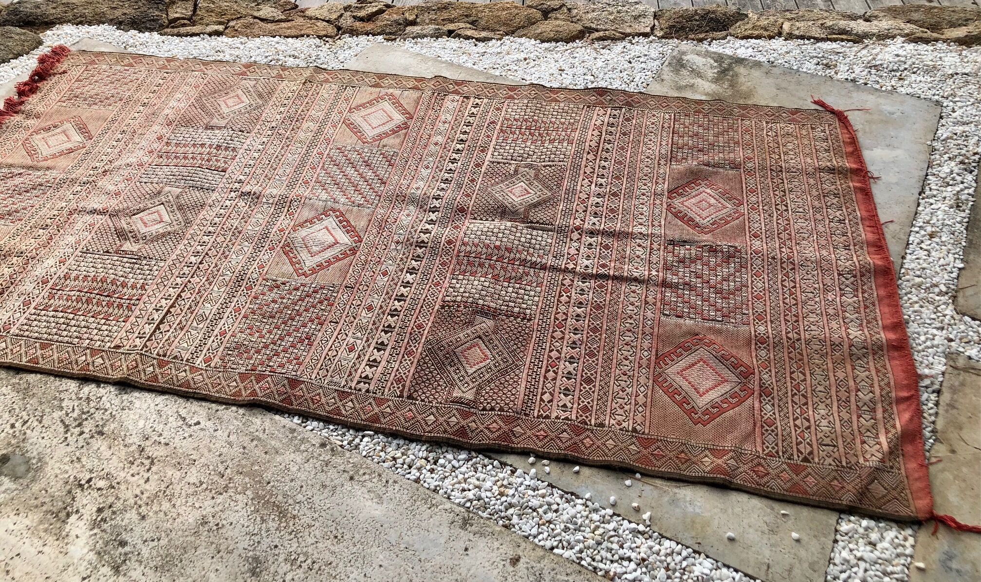 Tapis kilim rouge 260x135cm