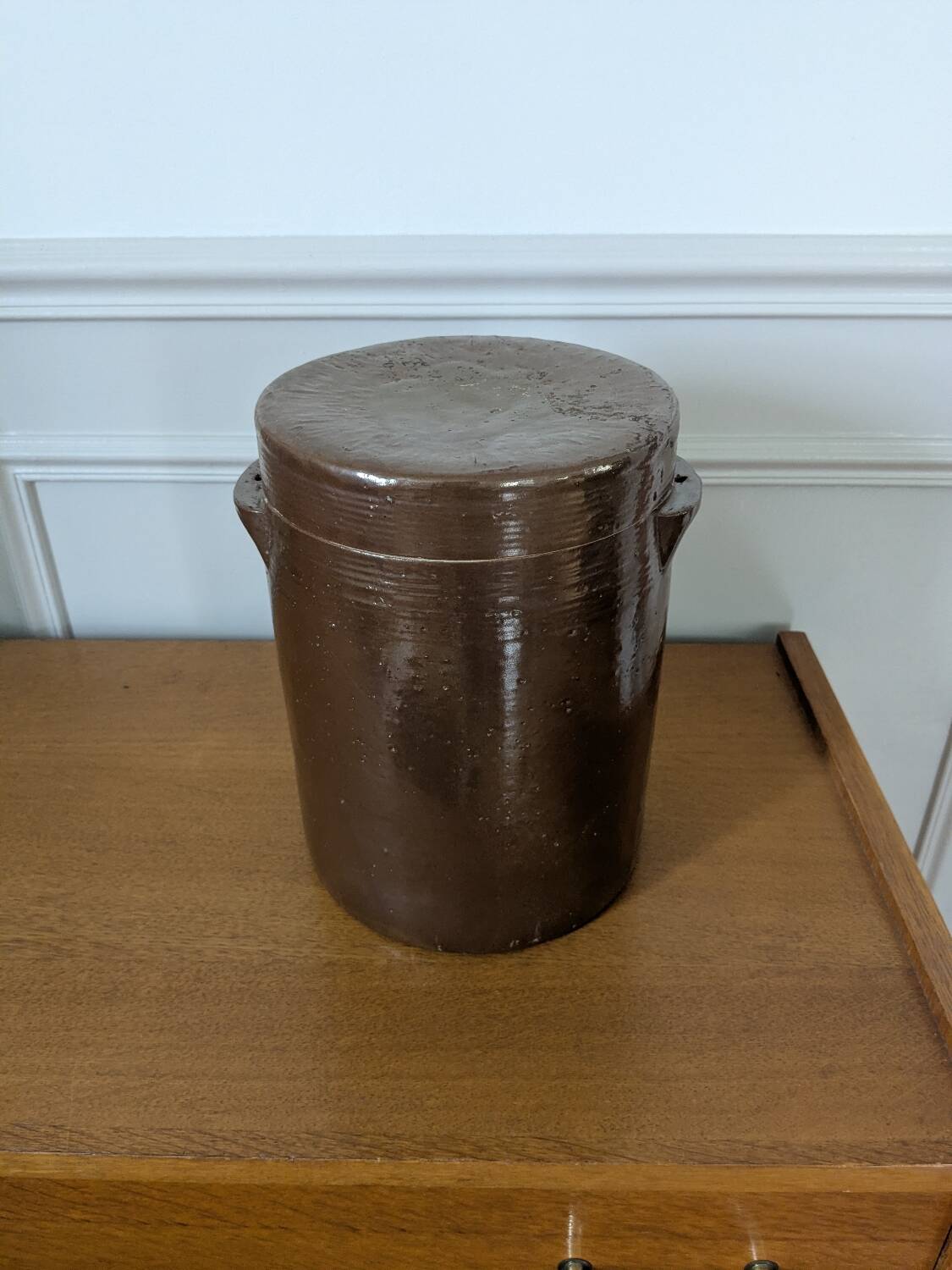 Large ancient stoneware pot