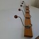 Czechoslovak Midcentury Wooden and Metal Wall Coat Rack, 1960s