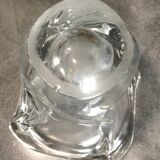 Crystal vase signed daum france free form 4.4 kg