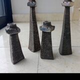 Lot of brutalist candlesticks