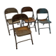 Lot of metal folding chairs
