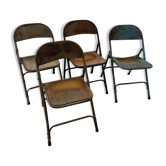 Lot of metal folding chairs