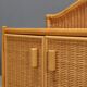 Pair of woven wicker bedside tables from the 1980s.