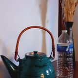 Large ceramic and rattan teapot from the 1950s Yvon Roy