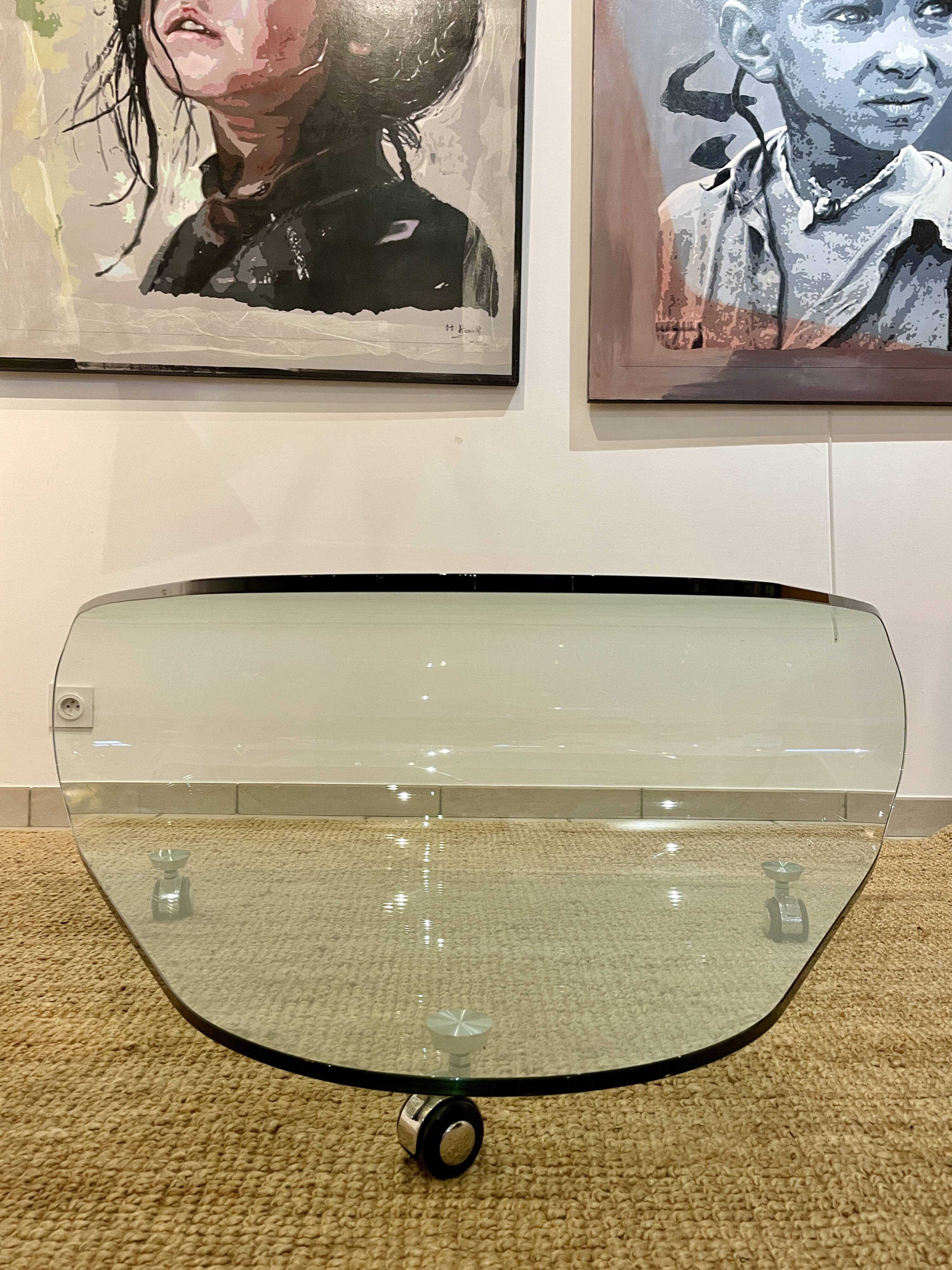 Designer glass coffee table
