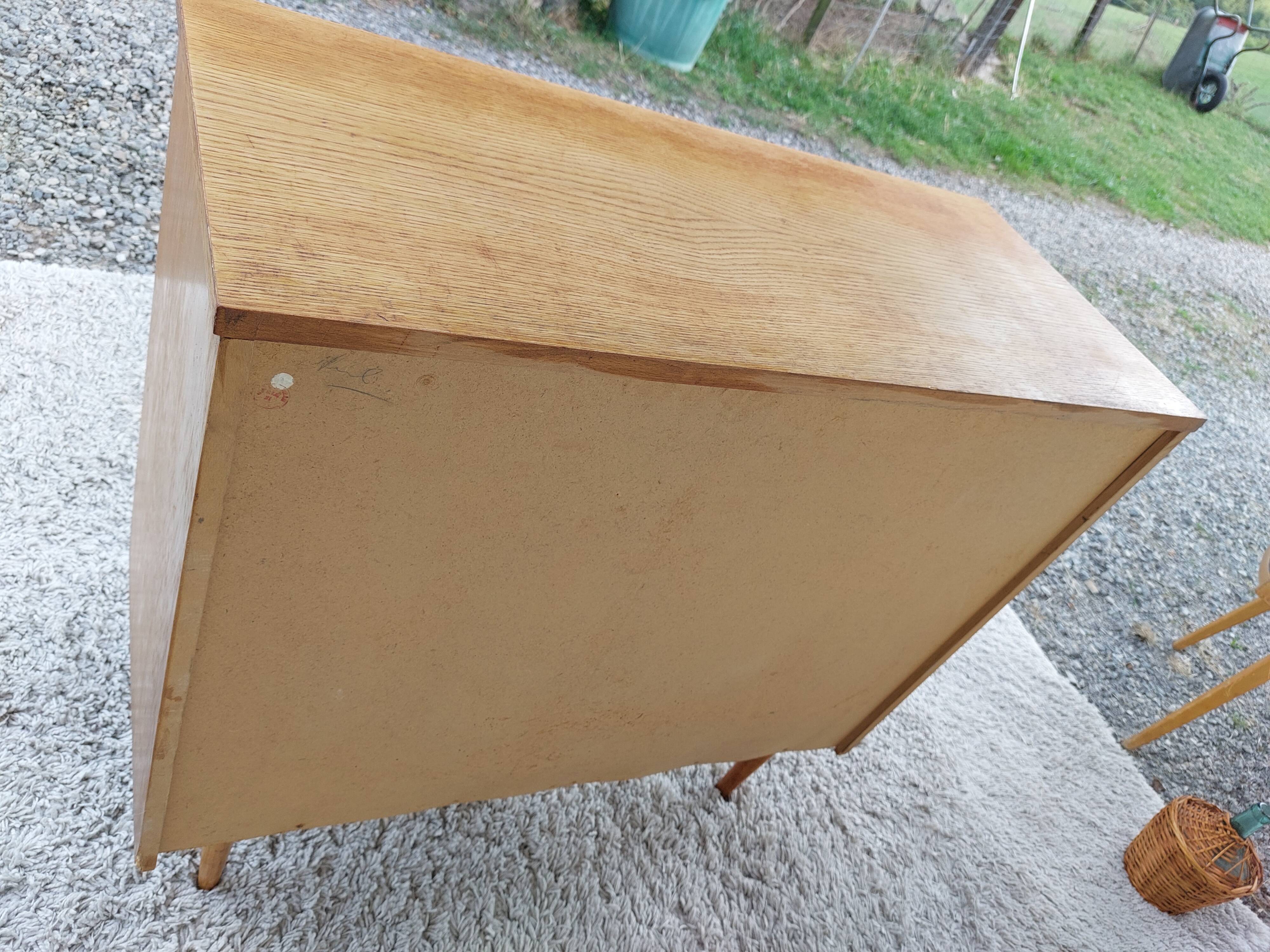 Commode vintage couleur chêne doré