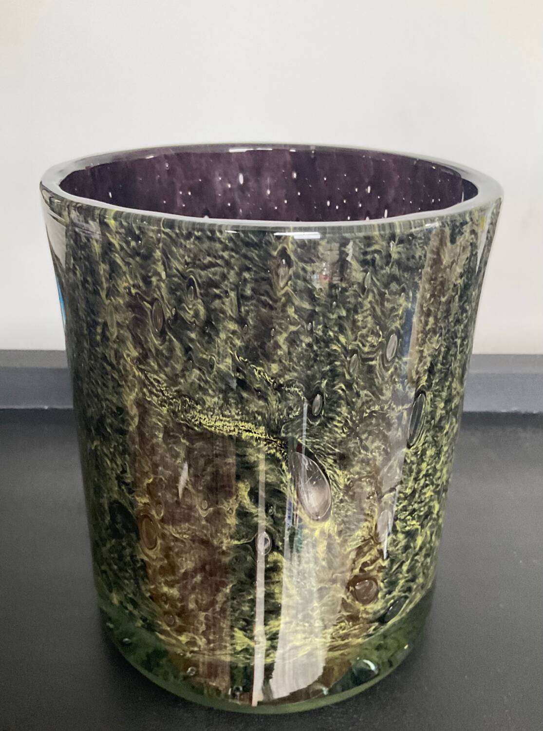 Vintage glass paste pot cover