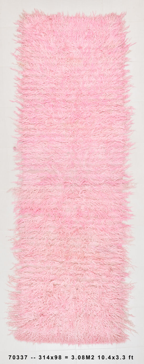 3x10 Dusty Pink Vintage Runner Rug 98x314Cm