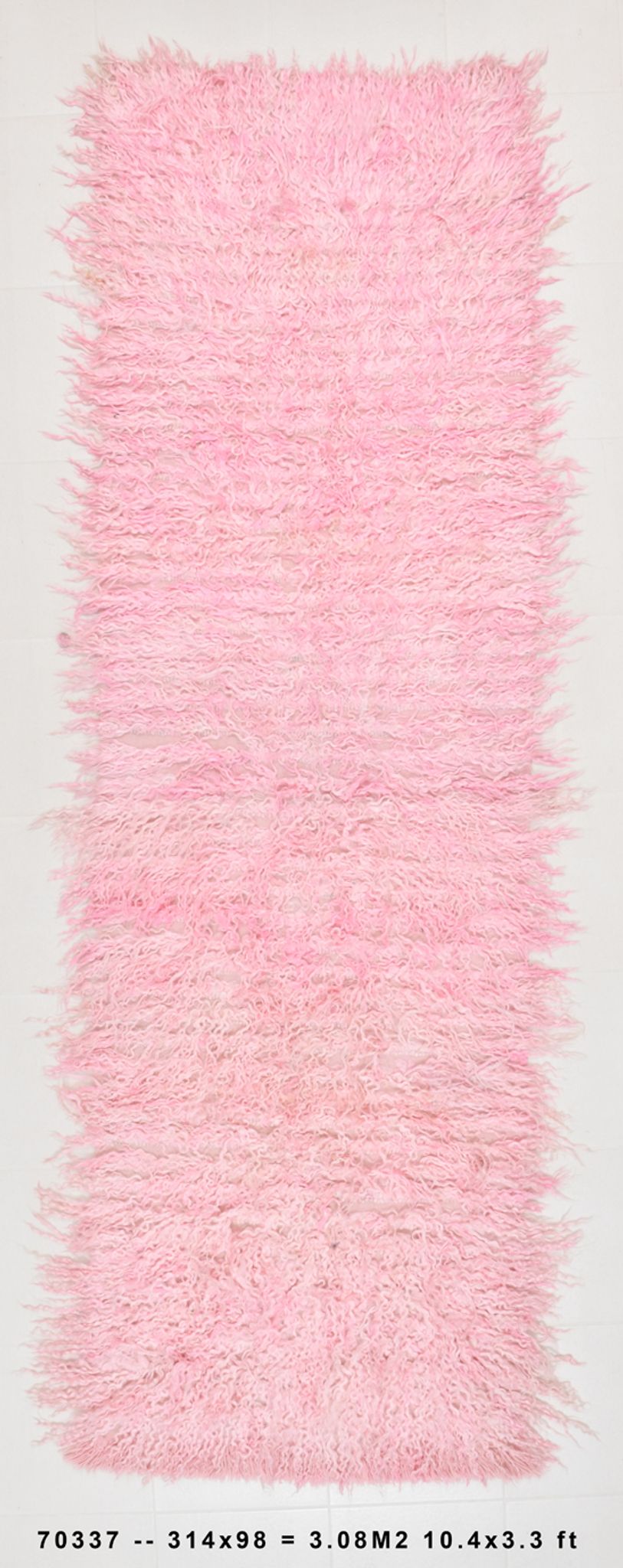 Tapis runeur rose vintage 98x314cm