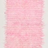 Tapis runeur rose vintage 98x314cm