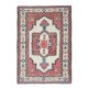 Vintage Turkish Hand-Knotted Wool Cotton Pink Area Rug 192x274