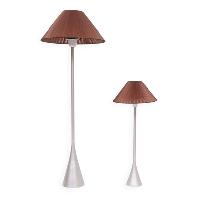 Paire de lampes de table Pascal Mourgue pour Ligne-Roset « Cinna » en aluminium moulé