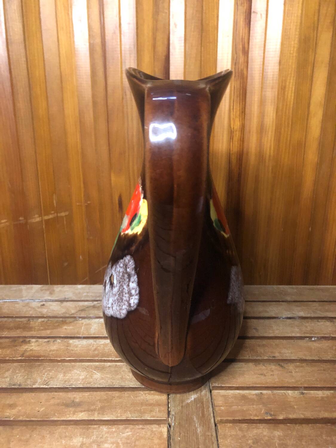 Ancien pichet poet laval « brigitte »céramique peinte vintage