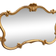 Large antique gilded mirror in Louis XV / rococo style.