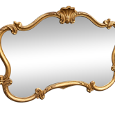Large antique gilded mirror in Louis XV / rococo style.
