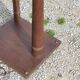 Floor lamp with shelf of the 40s/50s in beech lampshade red fabric