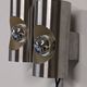 Pair of Space Age double pipe wall lights by Oxar France, 1960s-70s