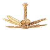 Rattan "leaf" chandelier