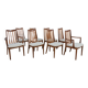 Mid-century teak and fabric dining chairs by Leslie Dandy for G-Plan, 1960s, set of 8