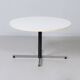 Round model 3696 coffee table by Gispen, 1970s – white melamine top and chrome base