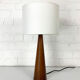 Lampe de table moderniste mid-century en teck, Danemark 1960