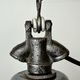Industrial Blue Enamel Factory Lamp with Cast Iron Top, 1960s