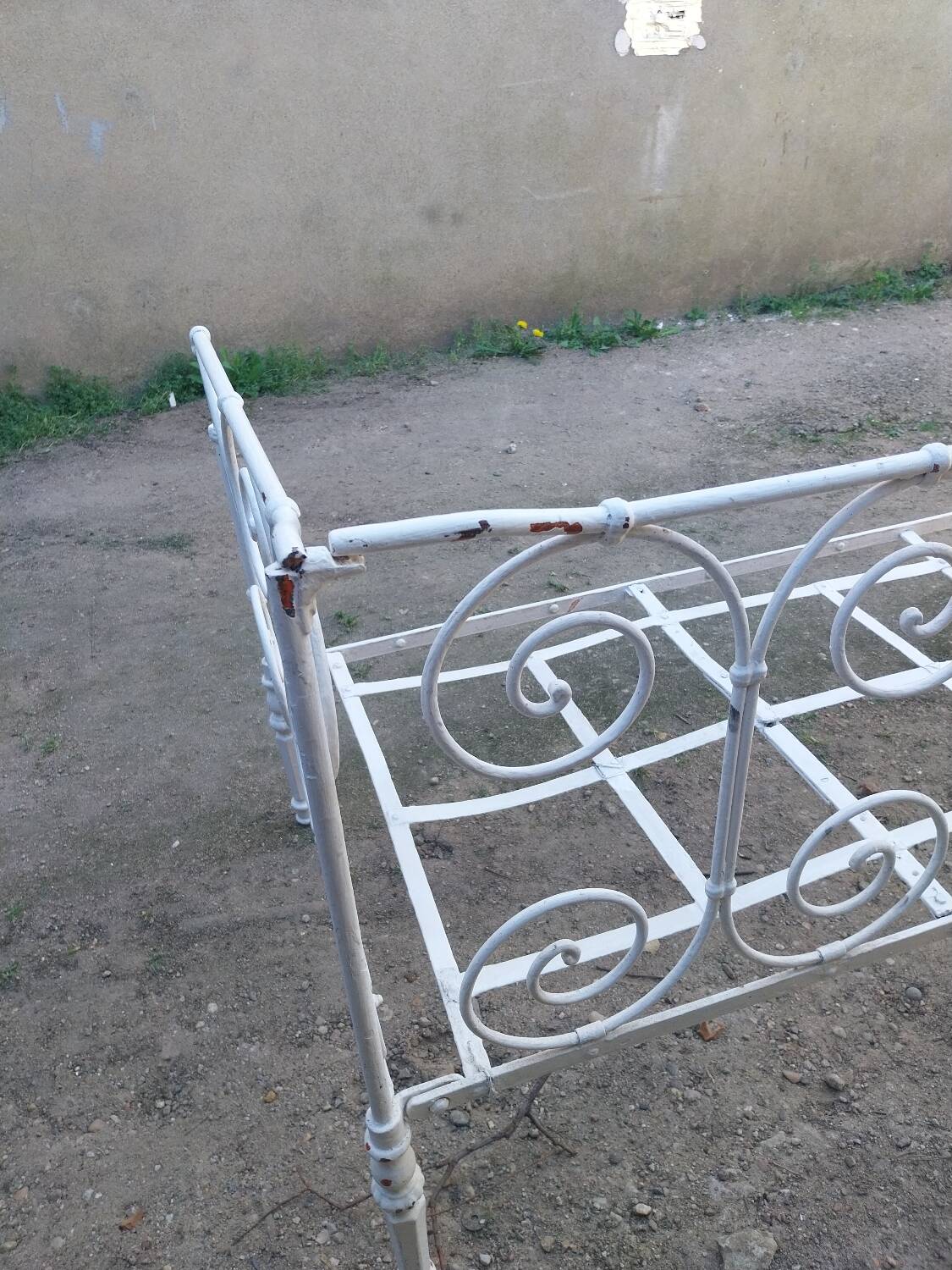 Wrought iron garden sofa bed