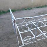Wrought iron garden sofa bed
