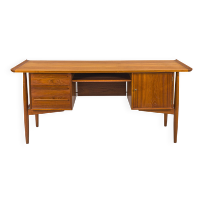 Bureau de Direction Danois en Teck par Arne Vodder pour H.P. Hansen, années 1960