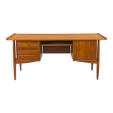 Danish Teak Executive Desk by Arne Vodder for H.P. Hansen, 1960s