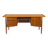 Danish Teak Executive Desk by Arne Vodder for H.P. Hansen, 1960s