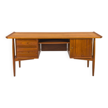Bureau de Direction Danois en Teck par Arne Vodder pour H.P. Hansen, années 1960