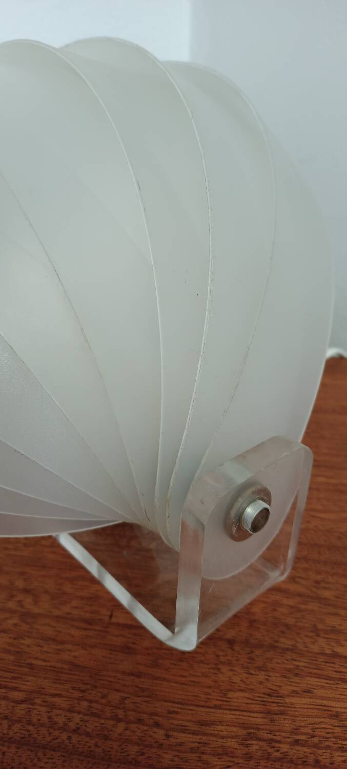 Moon slatted wall light