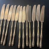 Ensemble de 140 pièces service bambou laiton doré
