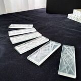 Set of 6 knife holders in Plexiglass Art Deco Style