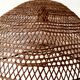 Straw pendant light, new 1m fabric cable, porcelain ceiling light