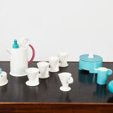 Marco Zanini Ceramic Coffee Set Hollywood Collection for Flavia Montelupe Italy 1980s