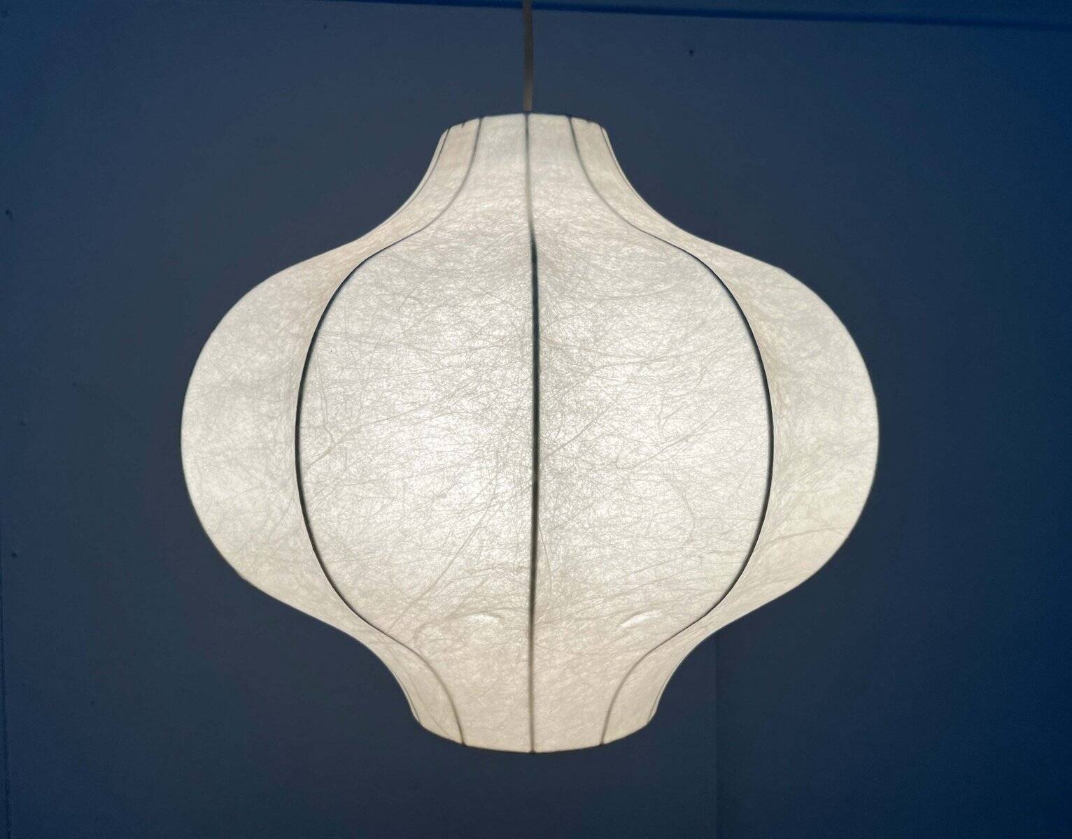 Modern mid-century Cocoon pendant lamp by Friedel Wauer for Goldkant Leuchten, 1960s.