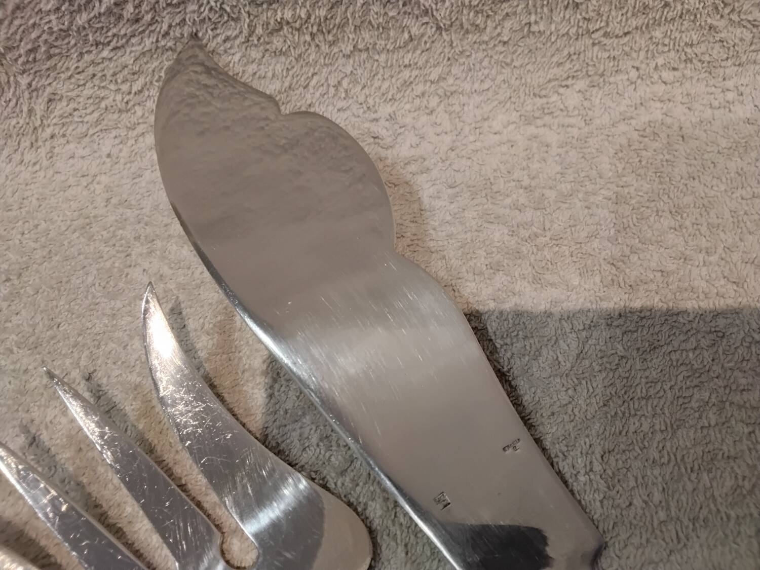 Ercuis Valencay pattern 2-piece silver-plated fish serving set