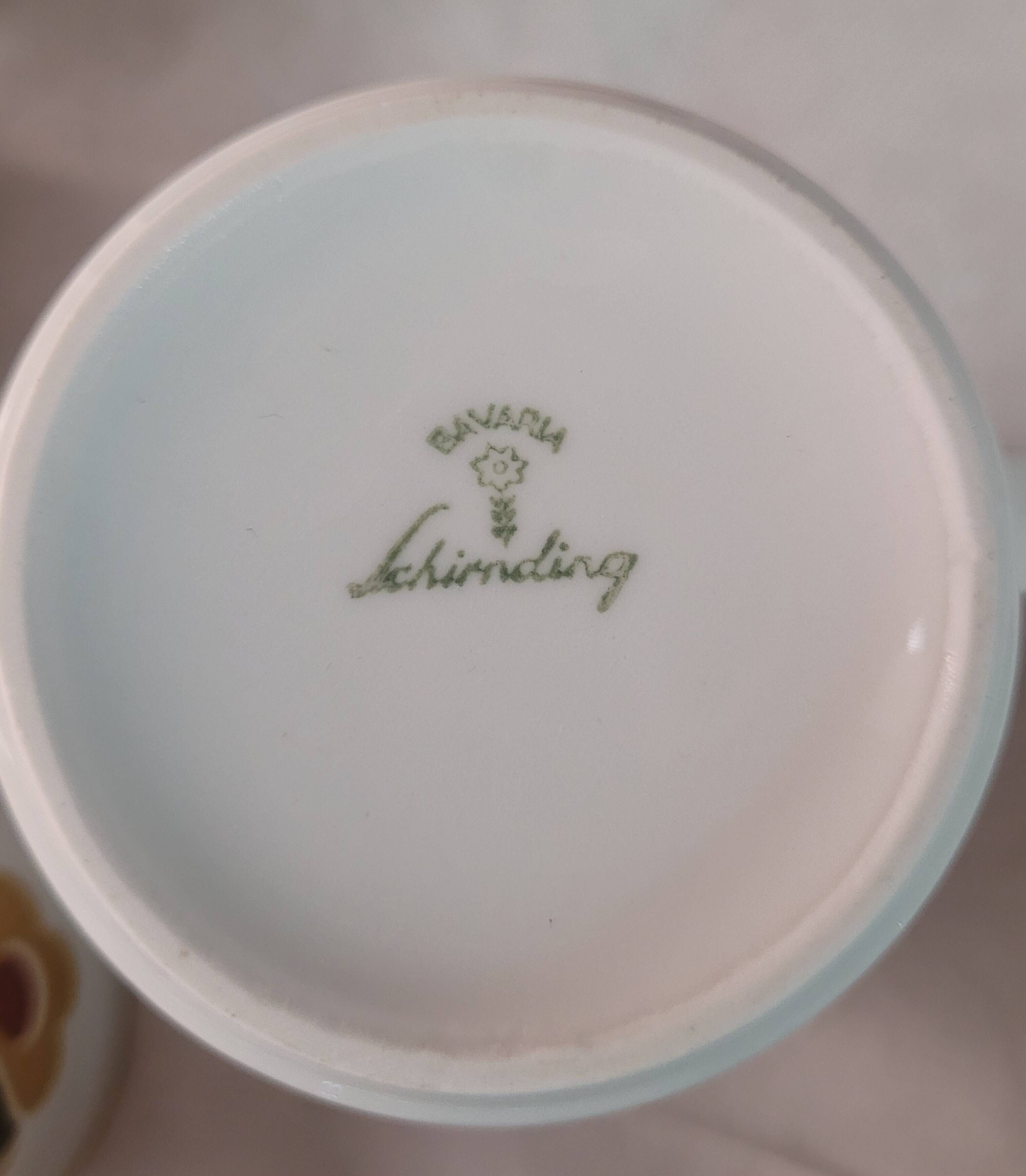 Set of coffee cups and serving pieces