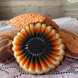 Vintage knitted cushion