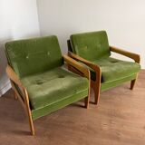 Pair of vintage Scandinavian armchairs – Eugen Schmidt / Solofor style