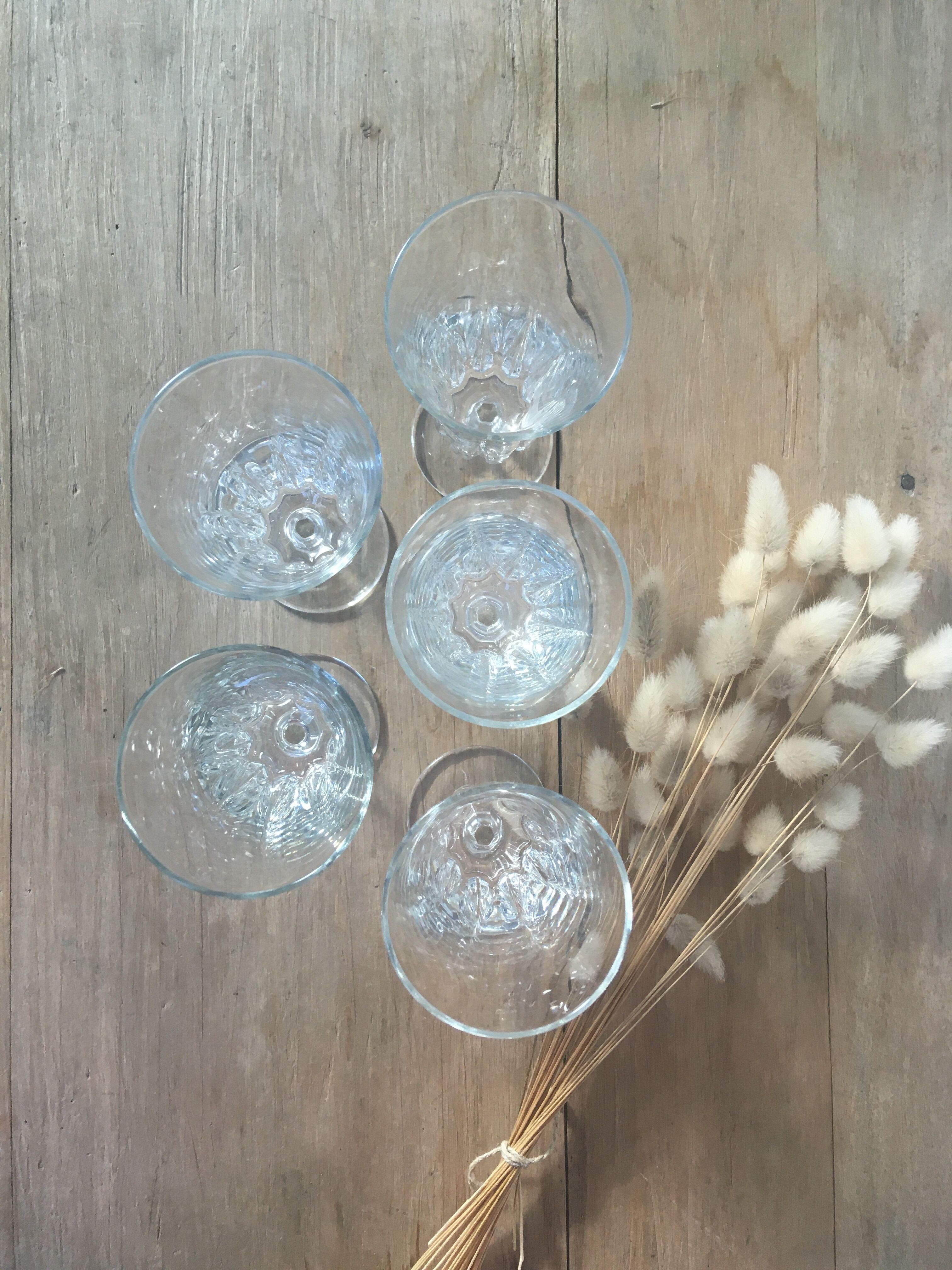 Vintage champagne flutes